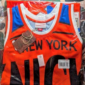 Mitchell & Ness Orange New York Knicks Tank Top